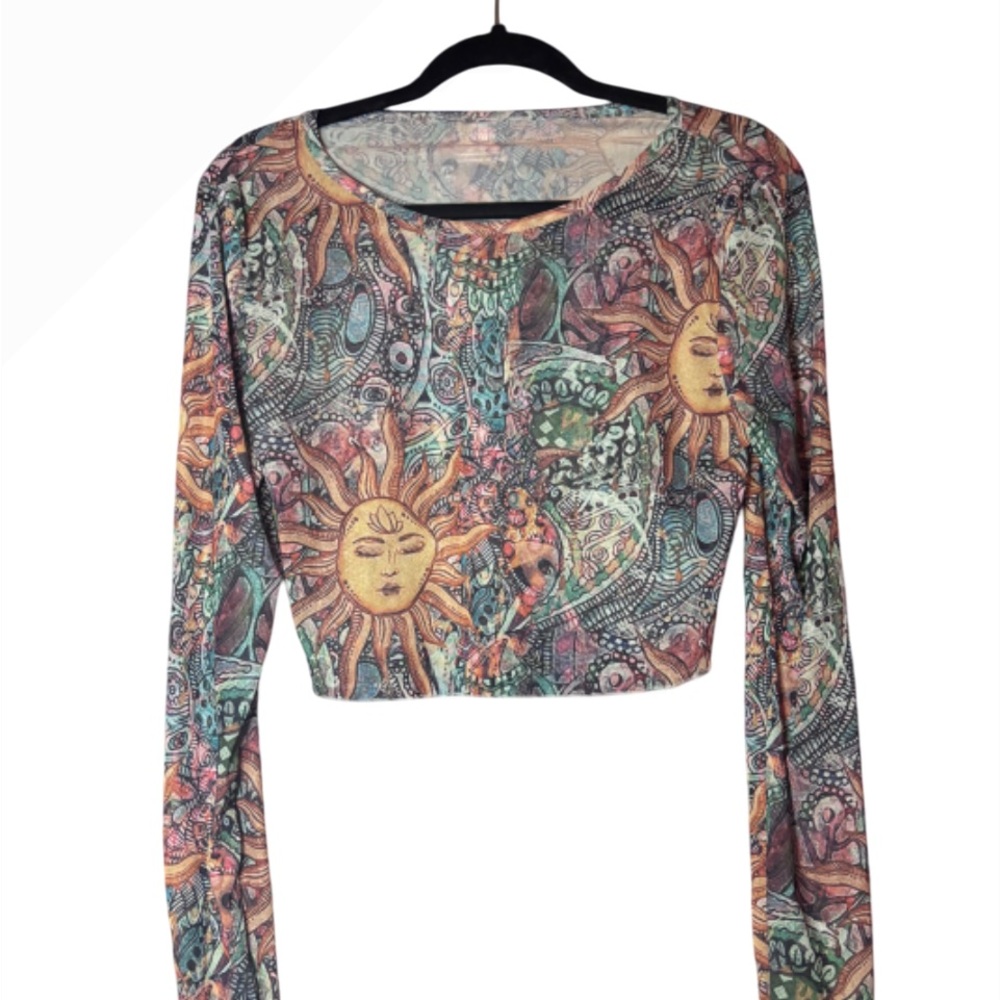 Sun and Moon Patterned Women's Top
